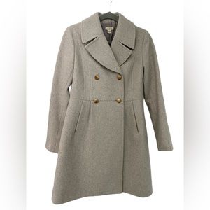 J Crew heather grey wool blend winter coat